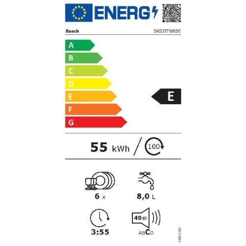 ΗΠΠ ΜΙΝΙ BOSCH SKS2ITW00E ΛΕΥΚΟ E 6ΣΕΡΒ